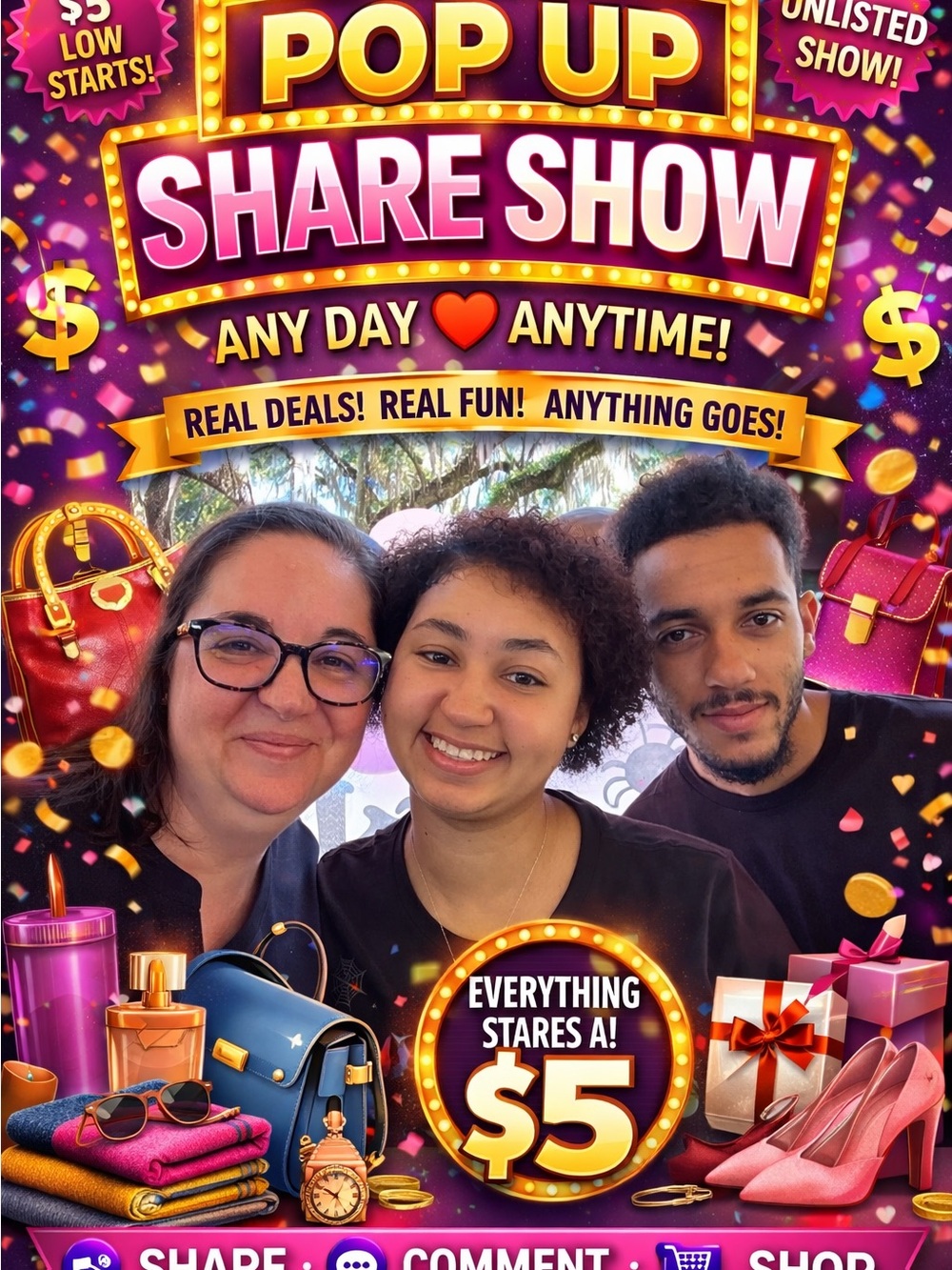 $5 Pop Up Share Show Party ❤️